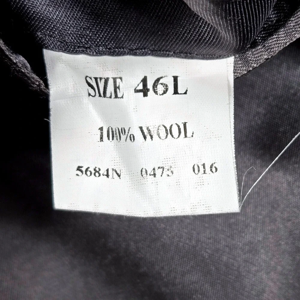 Jos. A. Bank Suit Jacket Mens 46L Charcoal Gray Good 100% Wool 2-Button‎ Blazer